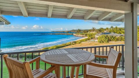 The ocean view lanai at Kapalua Bay villa 20B4